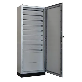   Tracon TGEFM8021040M Moduláris (sorolható)fém elosztószekrény DIN-Rail modulokkal W×L×H=800×2100×400/324M (9×36) + szer.lap 1×150, 1×200, IP54