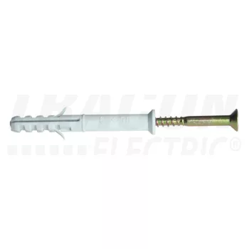   Tracon THC650 Hosszított tipli+csavar, szürke M6×50mm, PA6.6