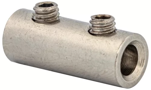 Tracon THCS10 Szigeteletlen toldóhüvely csavarral, ónozott 10mm2, (d1=4,5mm, L=30mm)