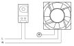 Tracon THMS-10 Termosztát (hőmérséklet szabályozók) ventillátorokhoz 1×NO, 10A, 250V AC