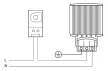 Tracon THMS-11 Termosztát (Hőmérséklet szabályozók) univerzális 1×NO+1×NC, 10A, 250V AC