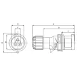 Tracon TICS-013H ipari csatlakozódugó 16A, 250V, 2P+E, 6h, IP44