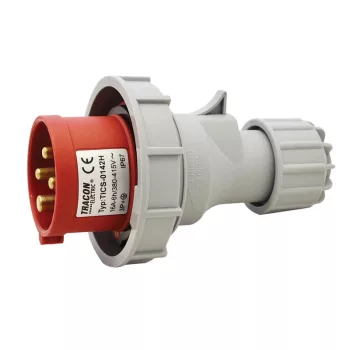Tracon TICS-0142H ipari csatlakozódugó 16A, 400V, 3P+E, 6h, IP67
