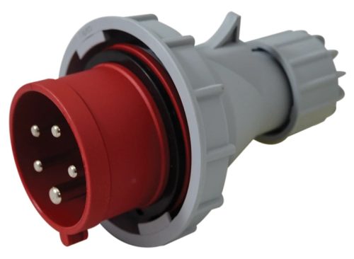 Tracon TICS-0152PF Fázisfordítós ipari csatlakozó dugó külső tömszelencével 16A, 400V, 3P+N+E, 6h, IP67