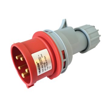   Tracon TICS-015H Ipari csatlakozó dugó, külső tömítőszelencével 16A, 400V, 3P+N+E, 6h, IP44
