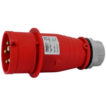   Tracon TICS-015PF Fázisfordítós ipari csatlakozó dugó külső tömszelencével 16A, 400V, 3P+N+E, 6h, IP44