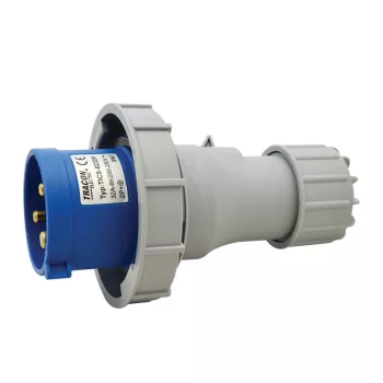 Tracon TICS-0232H ipari csatlakozódugó 32A, 250V, 2P+E, 6h, IP67