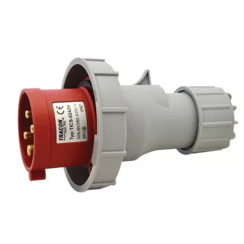 Tracon TICS-0242H ipari csatlakozódugó 32A, 400V, 3P+E, 6h, IP67