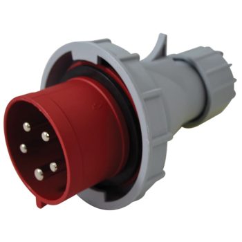   Tracon TICS-0252PF Fázisfordítós ipari csatlakozó dugó külső tömszelencével 32A, 400V, 3P+N+E, 6h, IP67