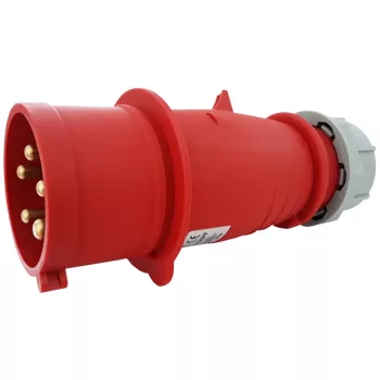 Tracon TICS-025PF ipari csatlakozódugó 32A, 400V, 3P+N+E, 6h, IP44