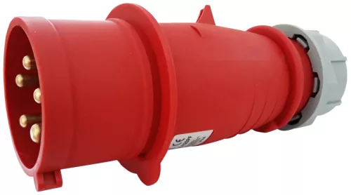 Tracon TICS-025PF ipari csatlakozódugó 32A, 400V, 3P+N+E, 6h, IP44