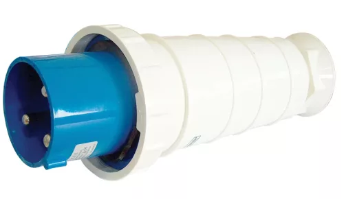 Tracon TICS-033 ipari csatlakozódugó 63A, 250V, 2P+E, 6h, IP67