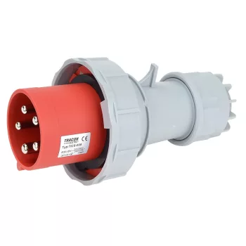 Tracon TICS-035 ipari csatlakozódugó 63A, 400V, 3P+N+E, 6h, IP67