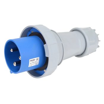   Tracon TICS-043 Ipari csatlakozó dugó, fokozott védelemmel 125A, 250V, 2P+E, 6h, IP67