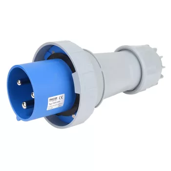 Tracon TICS-043 ipari csatlakozódugó 125A, 250V, 2P+E, 6h, IP67
