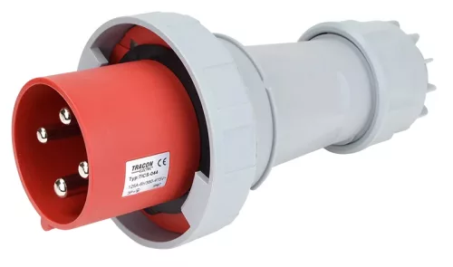 Tracon TICS-044 ipari csatlakozódugó 125A, 400V, 3P+E, 6h, IP67