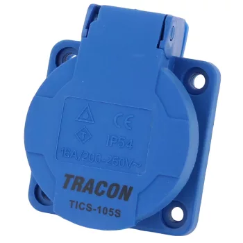 Tracon TICS-105S védőérintkezős csatlakozó 16A, 250V, 2P+E, IP44