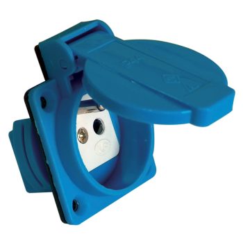   Tracon TICS-105SF Beépíthető csatlakozóaljzat, csapos védőérintkezővel, kerek 16A, 250V, 2P+E, IP44 (FRENCH)