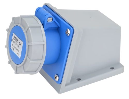 Tracon TICS-1132 Felületre szerelhető ipari csatlakozóaljzat 16A, 250V, 2P+E, 6h, IP67