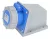 Tracon TICS-1132 ipari csatlakozóaljzat 16A, 250V, 2P+E, 6h, IP67