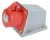 Tracon TICS-114 ipari csatlakozóaljzat 16A, 400V, 3P+E, 6h, IP44