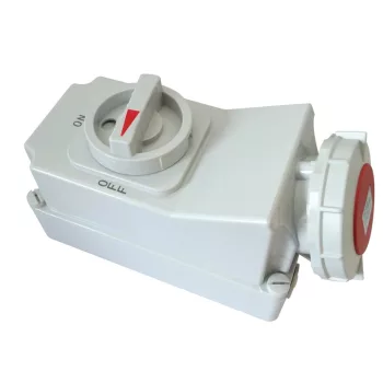Tracon TICS-1152R ipari csatlakozóaljzat 16A, 400V, 3P+N+E, 6h, IP67