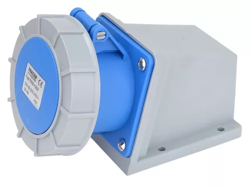 Tracon TICS-1232 ipari csatlakozóaljzat 32A, 250V, 2P+E, 6h, IP67