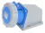 Tracon TICS-1232 ipari csatlakozóaljzat 32A, 250V, 2P+E, 6h, IP67