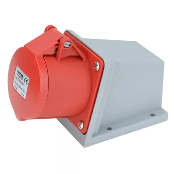 Tracon TICS-124 ipari csatlakozóaljzat 32A, 400V, 3P+E, 6h, IP44