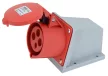 Tracon TICS-124 ipari csatlakozóaljzat 32A, 400V, 3P+E, 6h, IP44