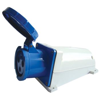   Tracon TICS-143 Felületre szerelhető ipari csatlakozóaljzat 125A, 250V, 2P+E, 6h, IP67