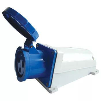 Tracon TICS-143 ipari csatlakozóaljzat 125A, 250V, 2P+E, 6h, IP67