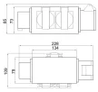 Tracon TICS-1605 ipari elosztó-csatlakozóaljzat 16A, 3P+N+E, 6h, IP44