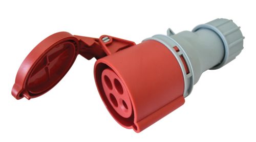 Tracon TICS-214H Ipari csatlakozóaljzat, külső tömítőszelencével 16A, 400V, 3P+E, 6h, IP44