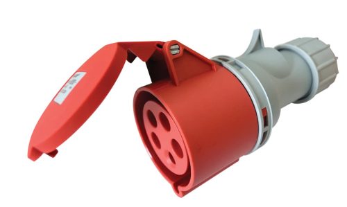 Tracon TICS-215H Ipari csatlakozóaljzat, külső tömítőszelencével 16A, 400V, 3P+N+E, 6h, IP44