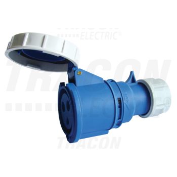   Tracon TICS-2232 Ipari csatlakozó lengőaljzat, fokozott védelemmel 32A, 250V, 2P+E, 6h, IP67