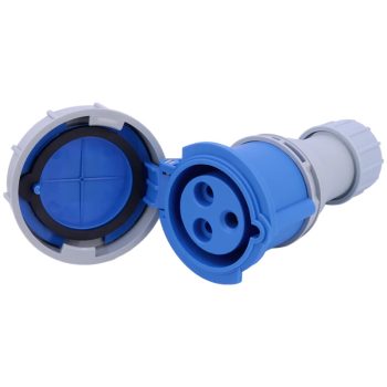   Tracon TICS-2232H Ipari csatlakozóaljzat, fokozott védelemmel 32A, 230V, 2P+E, 6h, IP67