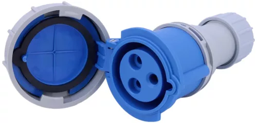 Tracon TICS-2232H ipari csatlakozóaljzat 32A, 230V, 2P+E, 6h, IP67
