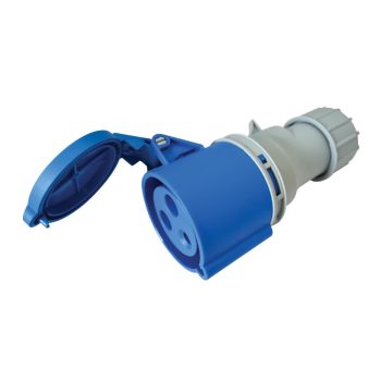   Tracon TICS-223H Ipari csatlakozóaljzat, külső tömítőszelencével 32A, 230V, 2P+E, 6h, IP44