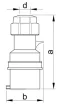Tracon TICS-223P ipari csatlakozóaljzat 32A, 250V, 2P+E, 6h, IP44