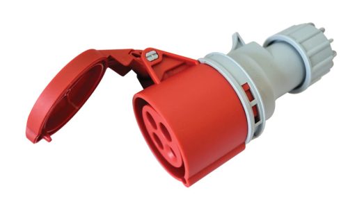 Tracon TICS-224H Ipari csatlakozóaljzat, külső tömítőszelencével 32A, 400V, 3P+E, 6h, IP44