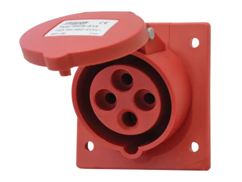 Tracon TICS-314 ipari csatlakozóaljzat 16A, 400V, 3P+E, 6h, IP44
