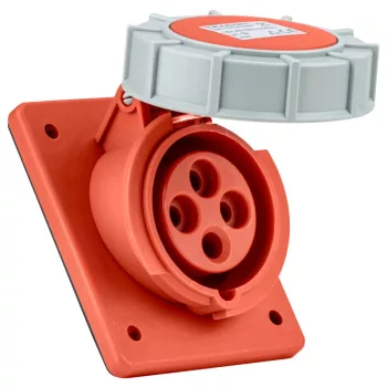   Tracon TICS-314IP67 Beépíthető ferde ipari csatlakozóaljzat 16A, 400V, 3P+E, 6h, IP67