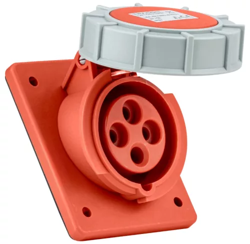 Tracon TICS-314IP67 Beépíthető ferde ipari csatlakozóaljzat 16A, 400V, 3P+E, 6h, IP67