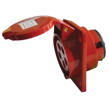   Tracon TICS-315 Beépíthető ferde ipari csatlakozóaljzat 16A, 400V, 3P+N+E, 6h, IP44