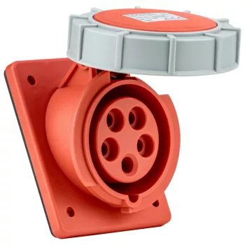   Tracon TICS-315IP67 Beépíthető ferde ipari csatlakozóaljzat 16A, 400V, 3P+N+E, 6h, IP67