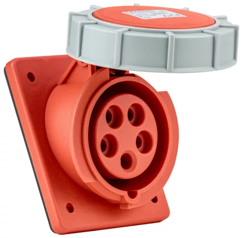 Tracon TICS-315IP67 Beépíthető ferde ipari csatlakozóaljzat 16A, 400V, 3P+N+E, 6h, IP67
