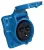 Tracon TICS-323 ipari csatlakozóaljzat 32A, 250V, 2P+E, 6h, IP44