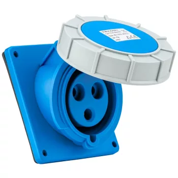   Tracon TICS-323IP67 Beépíthető ferde ipari csatlakozóaljzat 32A, 250V, 2P+E, 6h, IP67