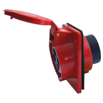   Tracon TICS-324 Beépíthető ferde ipari csatlakozóaljzat 32A, 400V, 3P+E, 6h, IP44